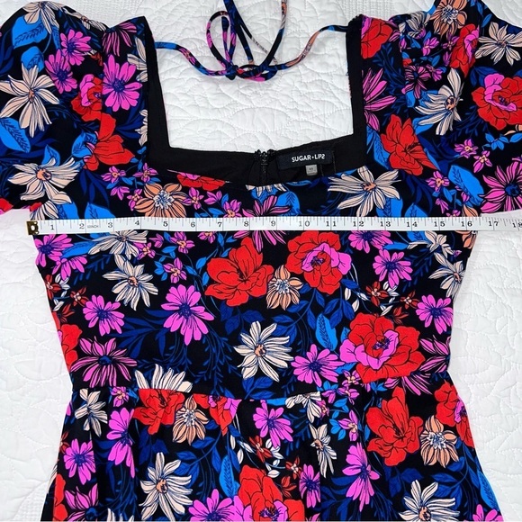 Sugar Lips Dress Women XS maxi Floral Flora Maura Sweetheart Boho Vibrant B24 - Picture 5 of 11